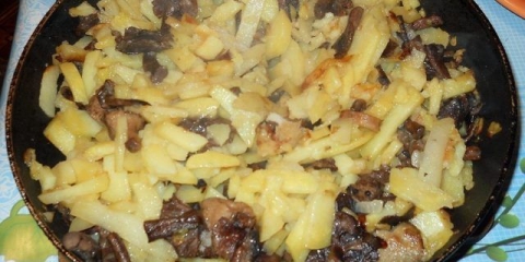 Krompir sa russulom u tavi: kako pržiti, recepti